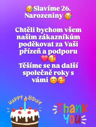 🥳Slavíme 26. narozeniny🥳 #detskyrajukacenky #26let #narozeniny