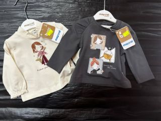 Přijďte si k nám pro krásné trička s dlouhým rukávem Mayoral ☺️🥰 Velikosti 55-86 Ceny od 235,- Ideální do zimního počasí...